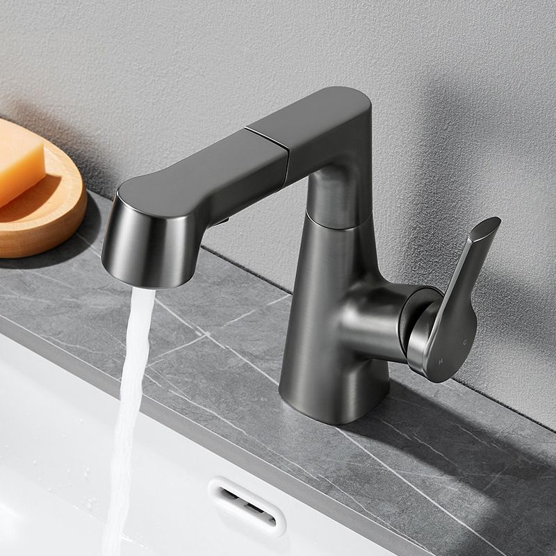 Lisslune | Modern Solid Color Faucet Metal Center Connection Sink Faucet for Bathroom
