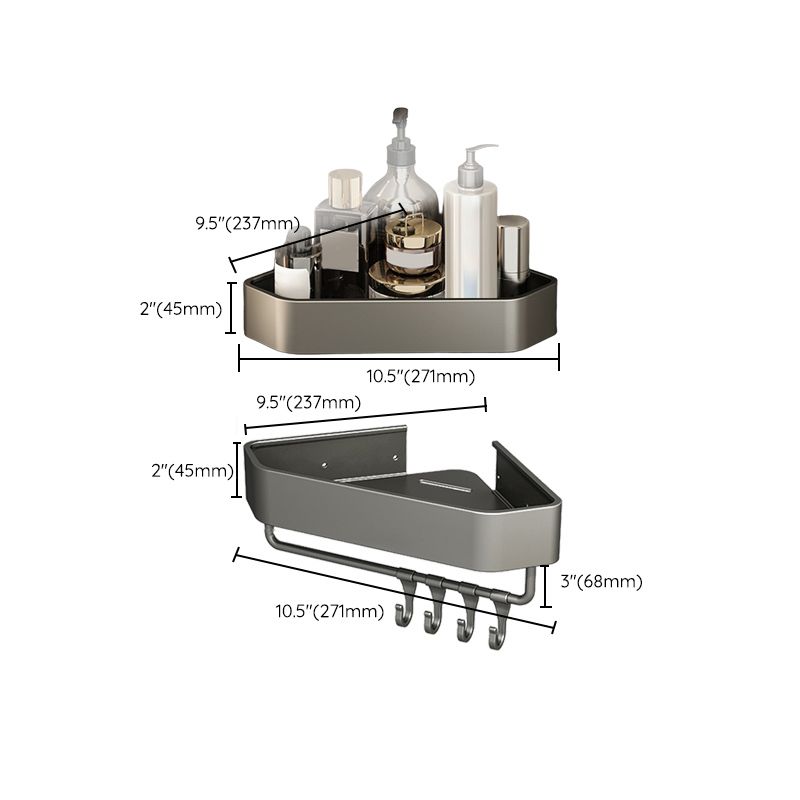 Lisslune | Adhesive Holder Metal Bathroom Accessory Single Piece or in Set with Shelf