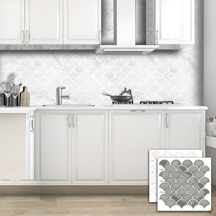 Lisslune | Peel & Stick Subway Tiles Plastic Stain Resistant Peel & Stick Subway Tiles 5-Pack