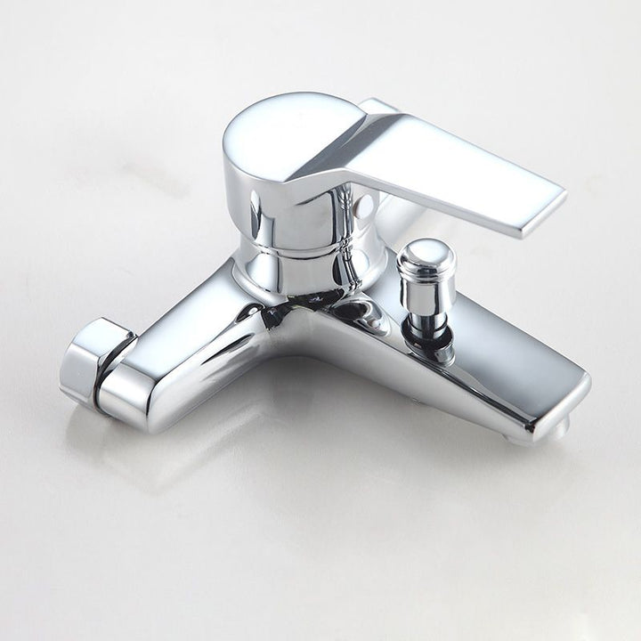 Lisslune | Modern Silver Faucet Copper with 1-Handle 2-Hole Bathroom Faucet