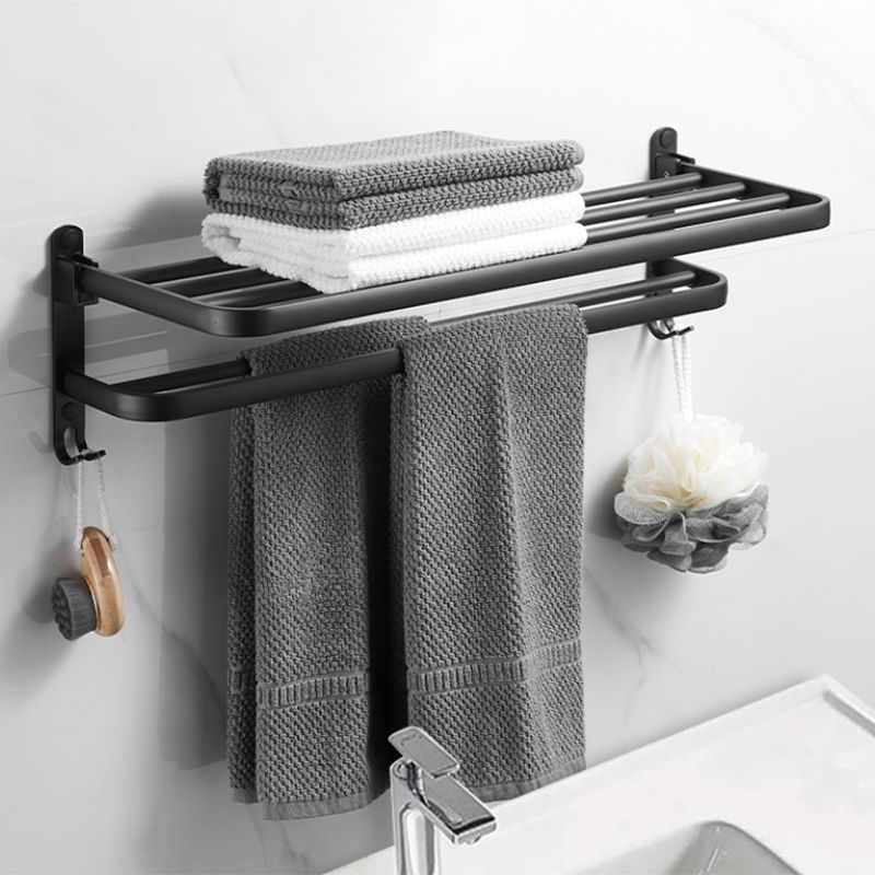Lisslune | Modern Black Bathroom Accessory Set Paper Holder Towel Bar Bathroom Fixtures Set