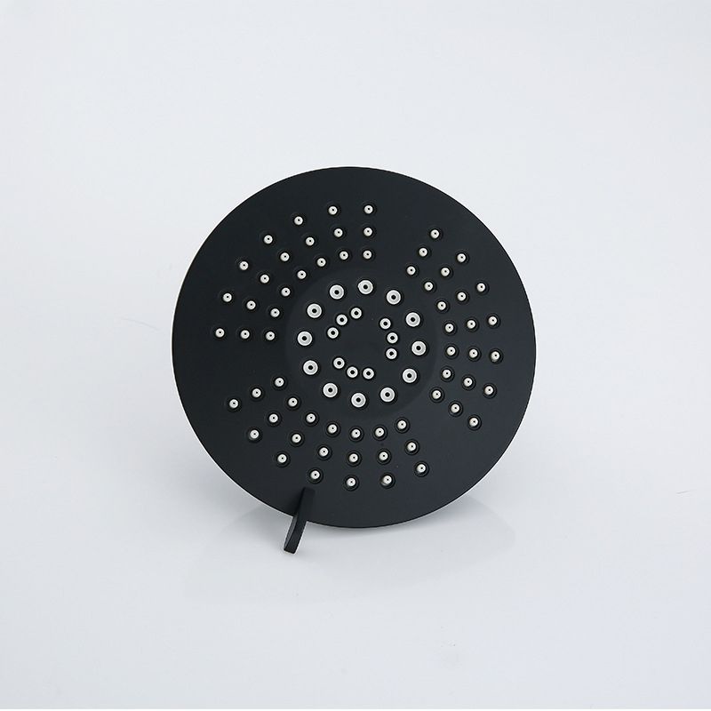 Lisslune | Round Fest Shower Head Matte Black 5 Spray Patterns Wall Mounted Shower Head
