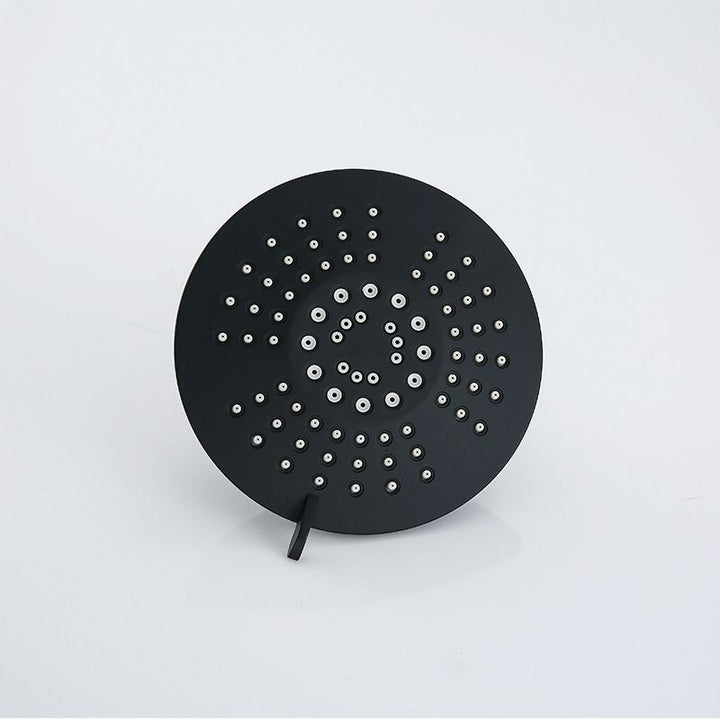 Lisslune | Round Fest Shower Head Matte Black 5 Spray Patterns Wall Mounted Shower Head