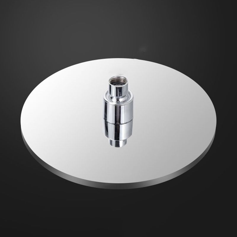 Lisslune | Metal Shower Combo Contemporary Fixed Shower Head with Round and Rectangular Shape