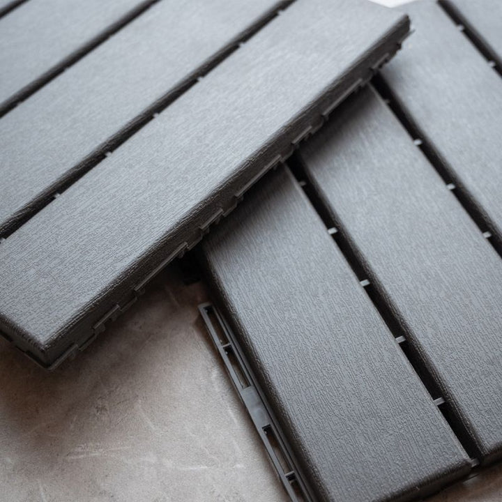 Lisslune | Contemporary square wooden tile smooth brown engineered wood for patio garden