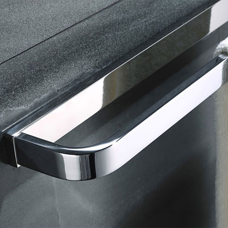 Lisslune | Polished Chrome Modern Bathroom Accessory Set made of Stainless Steel Towel Holder/Soap Dish