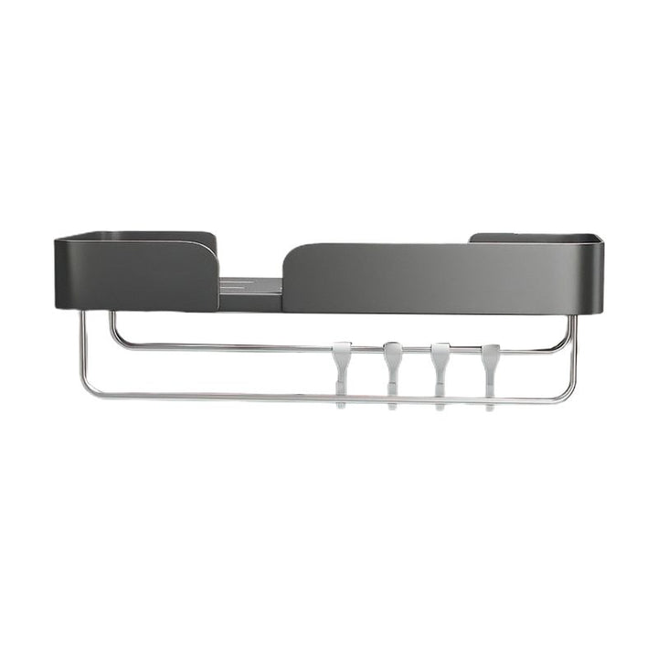 Lisslune | 3-piece modern bathroom hardware set aluminum bathroom shelf in gray