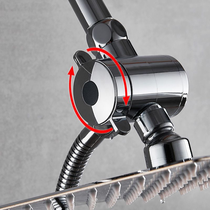 Lisslune | Square Metal Double Shower Heads Modern Shower with Shower Hose