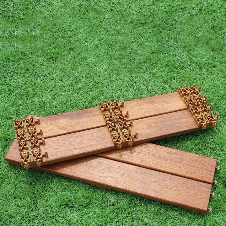 Lisslune | Basic Wood Tile Set Composite Layable Patio Tiles