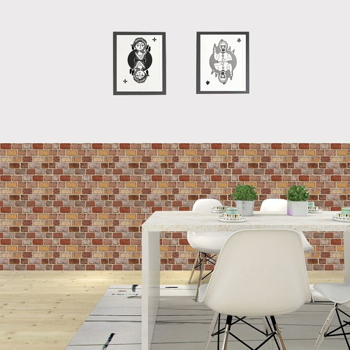 Lisslune | Artificial Brick Panel Wall Farmhouse Style Simple Living Room Wall Panel (5-Pack)