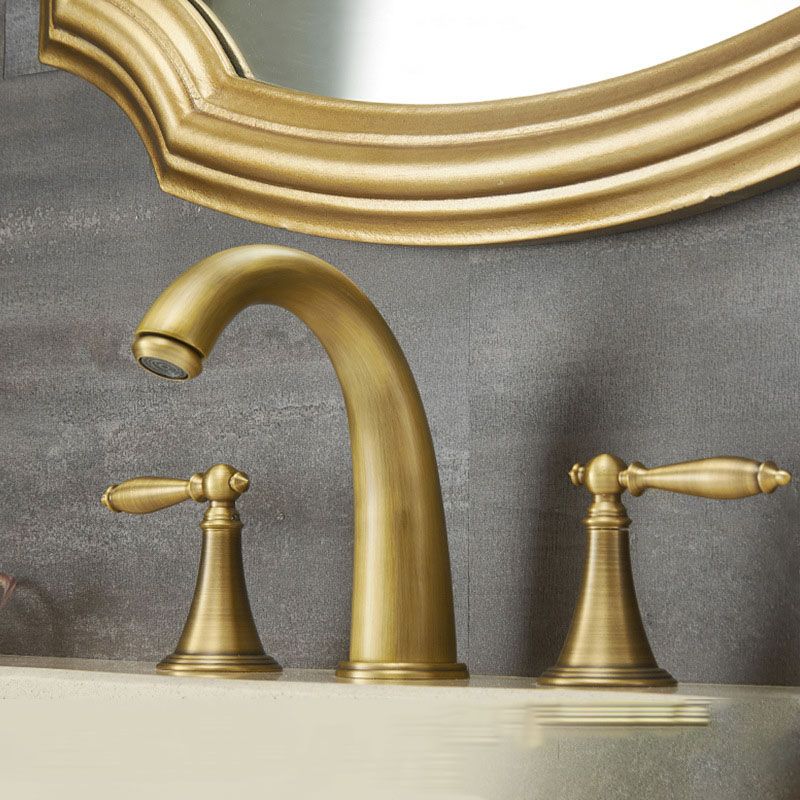 Lisslune | Modern widespread sink faucet Simple bathroom double handle faucet with lever handle