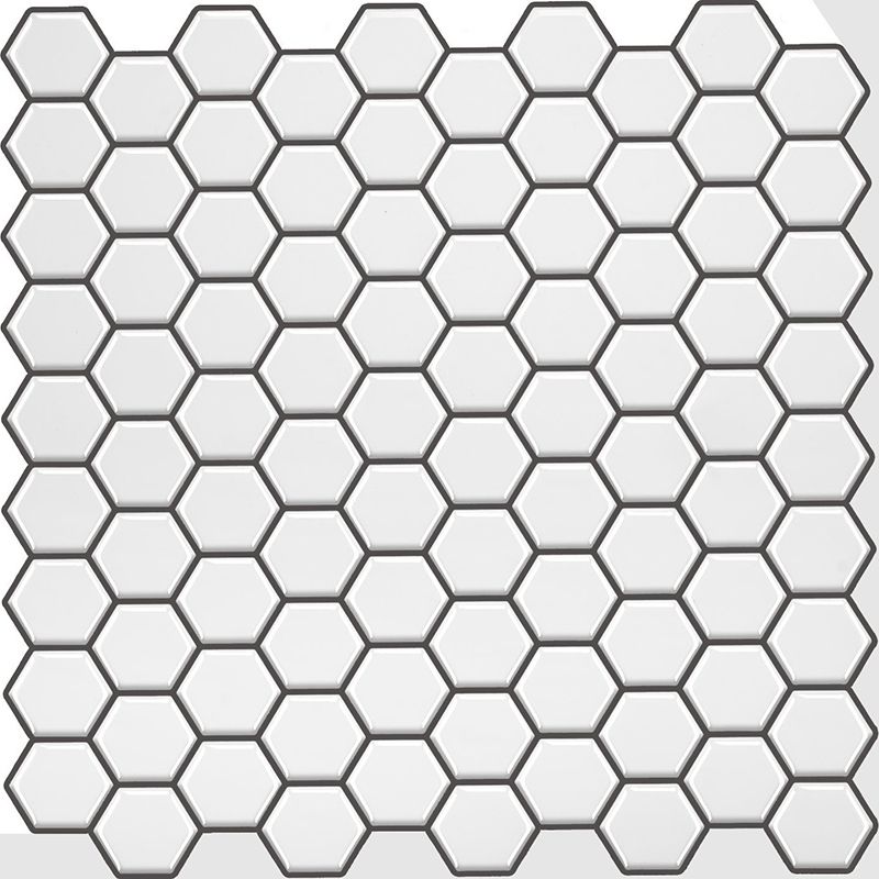 Lisslune | Polygon Metal Peel and Stick Back Wall Tile PVC Peel and Stick Tile for the Kitchen