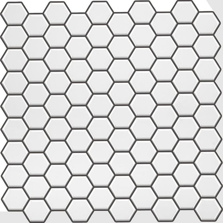 Lisslune | Polygon Metal Peel and Stick Back Wall Tile PVC Peel and Stick Tile for the Kitchen