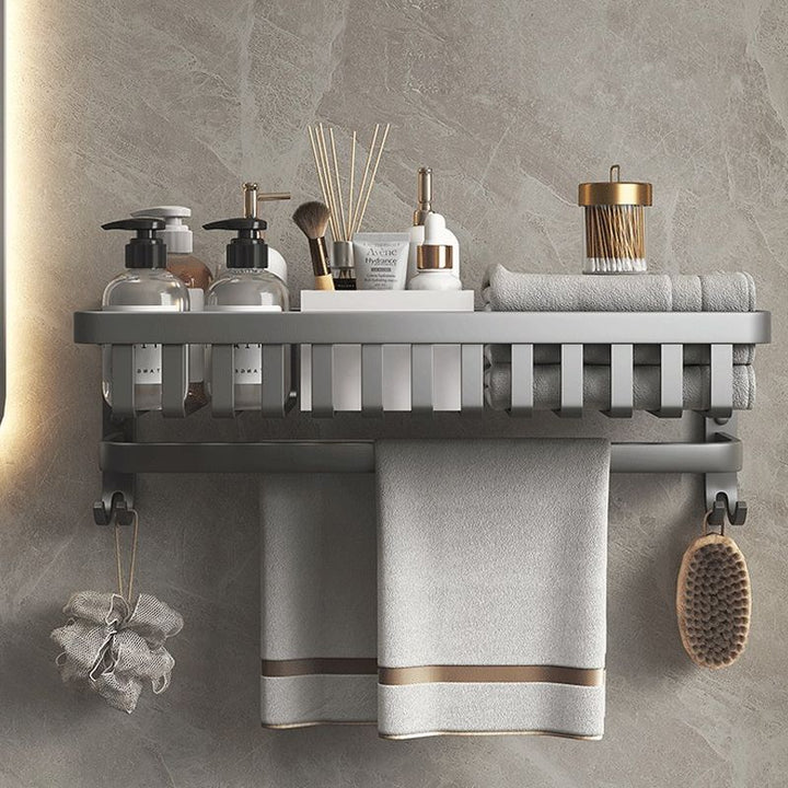 Lisslune | Modern gray aluminum bathroom accessories set