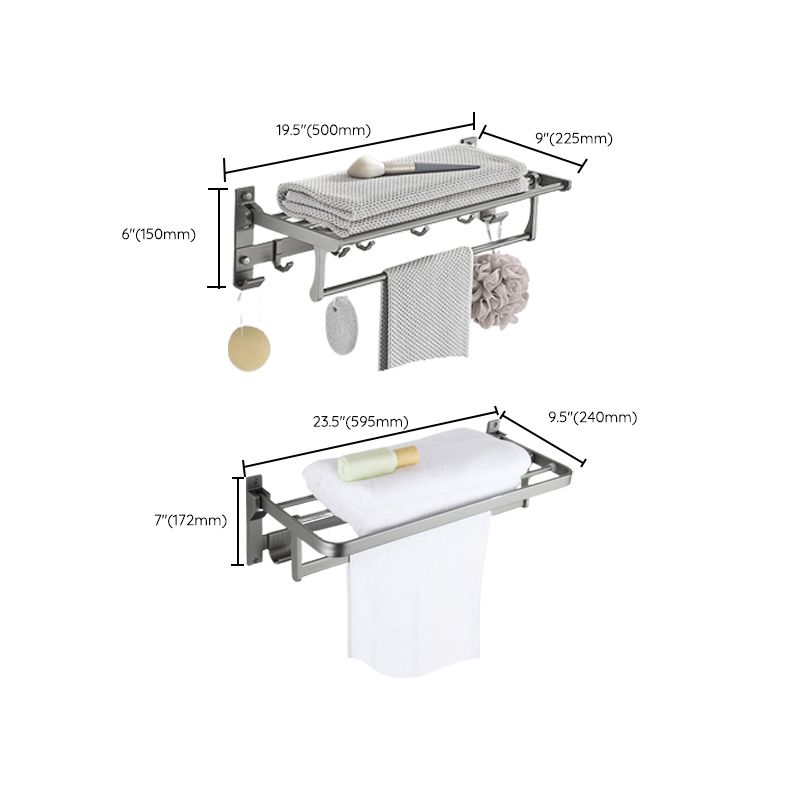 Lisslune | Modern Chrome Bathroom Accessories Set Aluminum Bathroom Fixtures Set