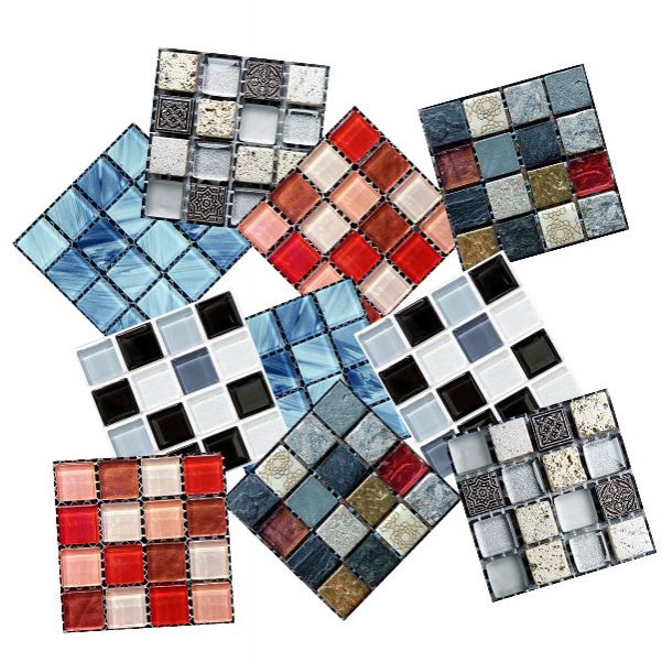 Lisslune | Mosaic tile wall mural plastic peel and stick wall tile with waterproof