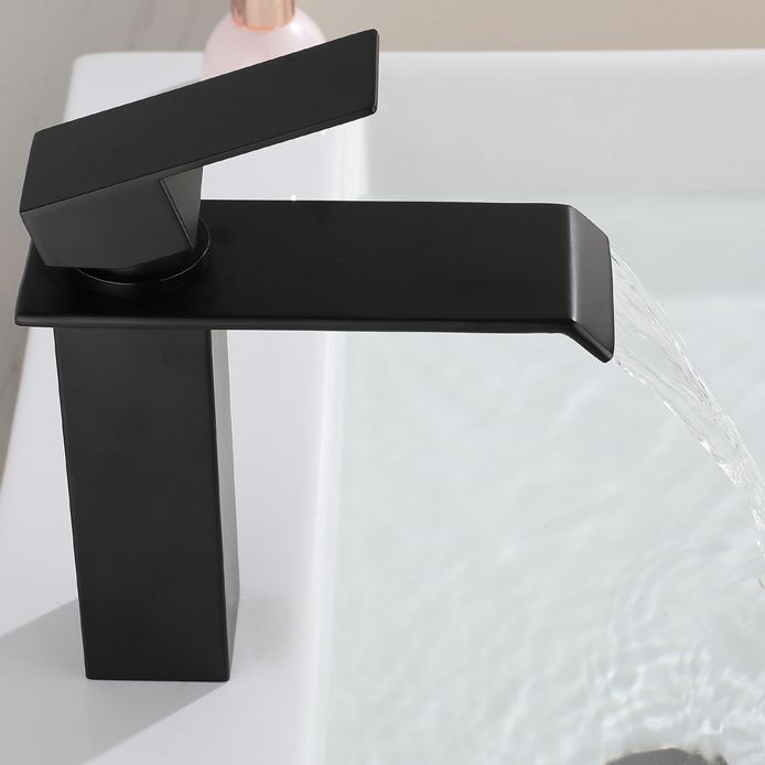 Lisslune | Industrial Vessels Faucet Stainless Steel Lever Handles Waterfall Spout Bathroom Faucet