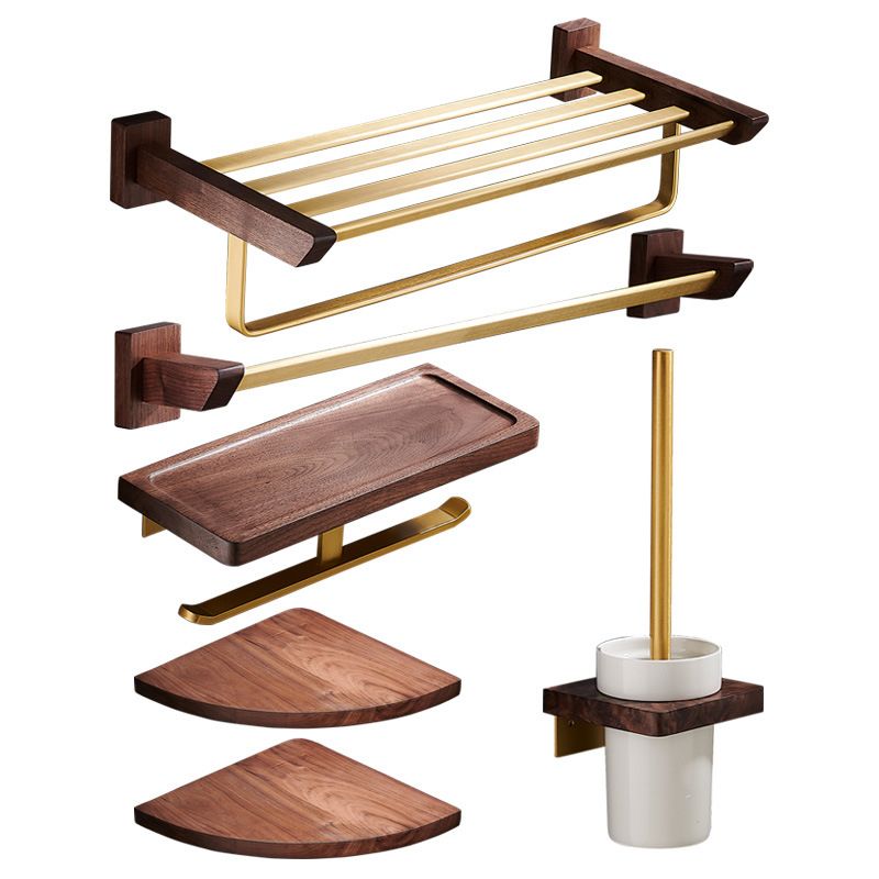 Lisslune | Traditional Bathroom Accessory Set Bathroom Shelf Paper Holder Gold Bathroom Set