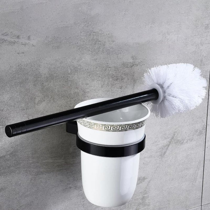 Skorter | Modern 5/6-piece bathroom accessory set with bathroom shelf/robe hooks/towel bar