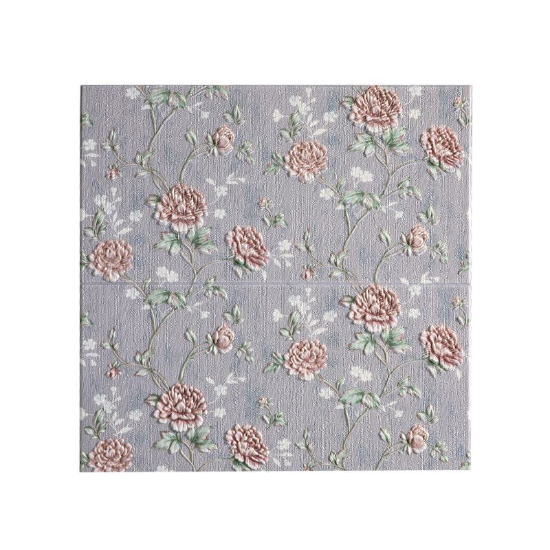 Lisslune | Modern Wall Panel 3D Floral Print Peel and Stick Waterproof Wall Covering