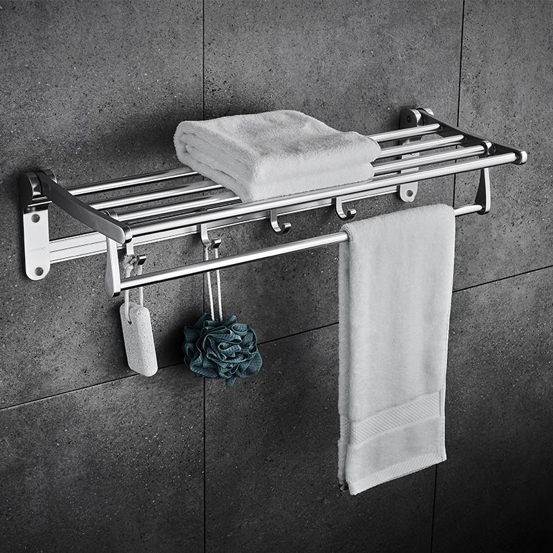 Lisslune | Contemporary bathroom accessory set made of aluminum with towel holder/bath shelf