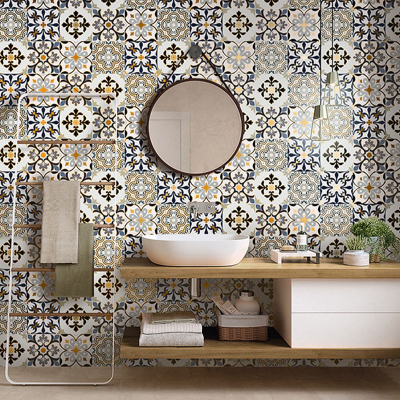 Lisslune | PVC Square Peel & Stick Mosaic Tile Multi-Colors Kitchen and Bathroom Single Tile