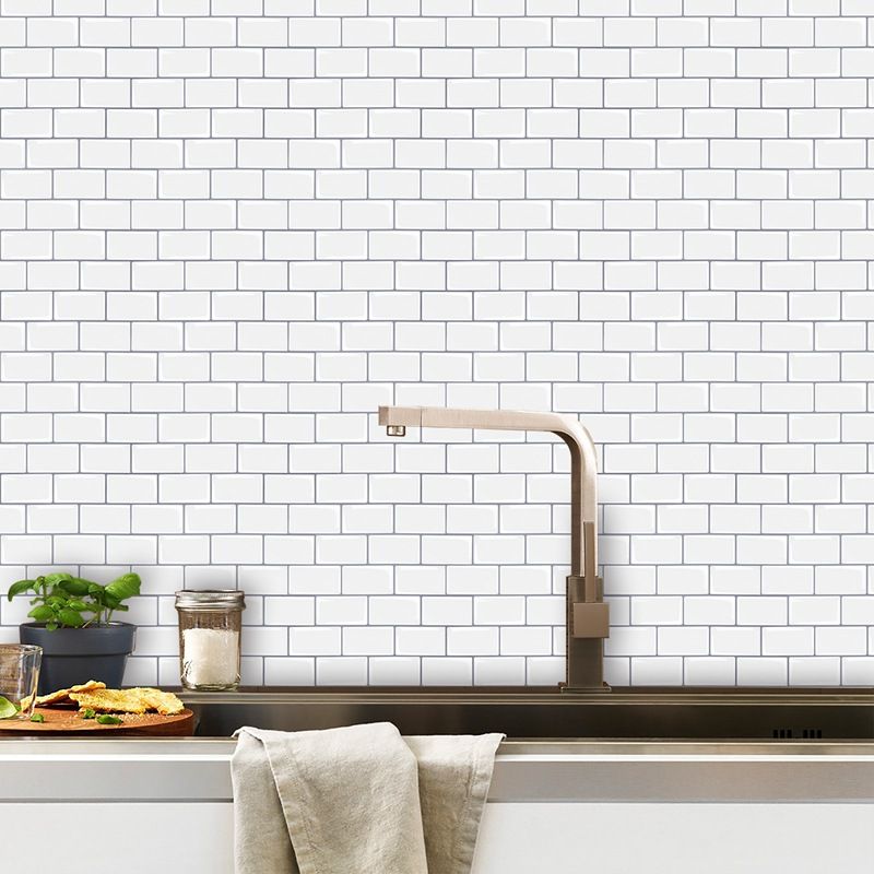 Lisslune | Modern Peel and Stick Tiles PVC Subway Tile Peel and Stick Wall Tile for Bathroom