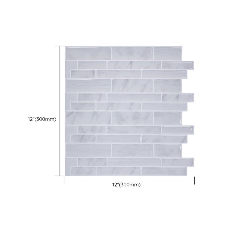 Lisslune | Modern Peel & Stick Field Tile PVC Offset Joint Peel & Stick Subway Tile