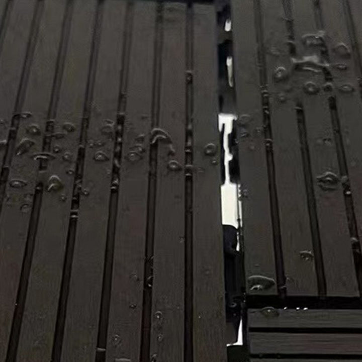 Lisslune | Wire brushed wooden floor tiles Click-Lock engineered wood for patio garden