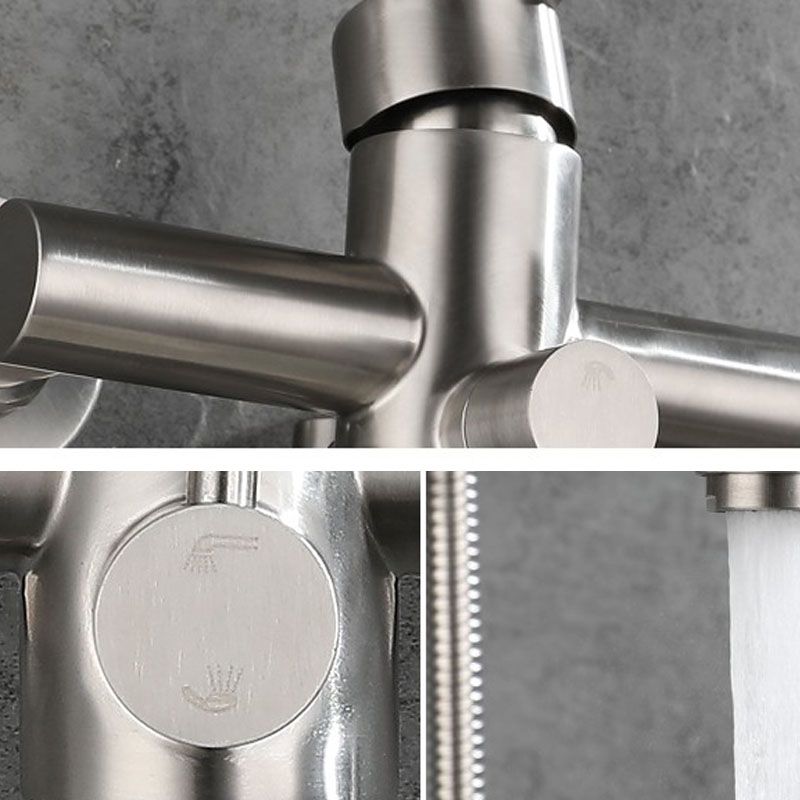 Lisslune | Bathroom Bathtub Faucet Lever Handheld Shower Bathtub Faucet
