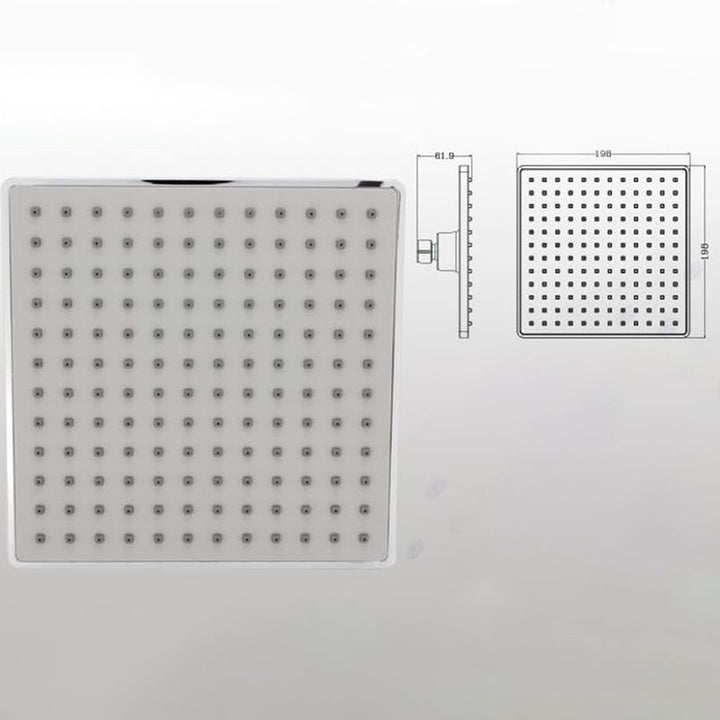 Lisslune | Contemporary Shower Combination Fixed Shower Head Chrome Ceiling Mounted Shower Head