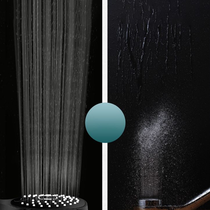 Lisslune | Contemporary Handheld Supercharged Shower Head Square Metal Spray Head