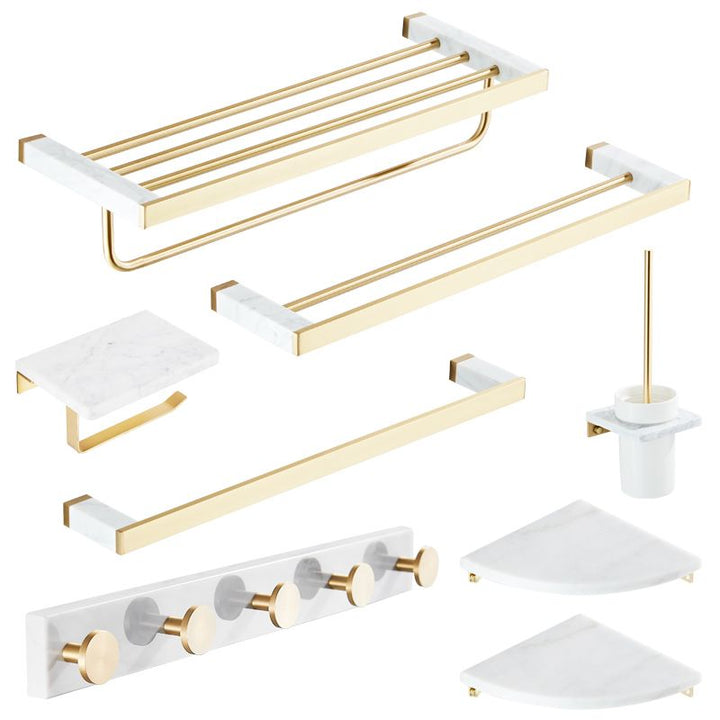 Lisslune | Modern White Bathroom Accessory As A Single Piece Or In A Set Made Of Marble