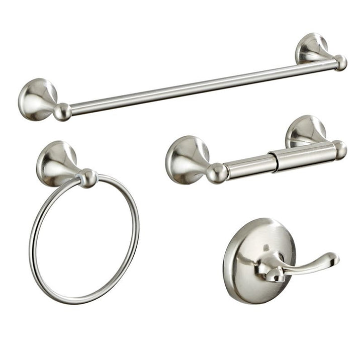 Lisslune | Metal Bathroom Set Traditional Style Nickel Bathroom Accessories Set