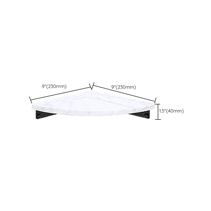 Lisslune | Matt Black Bathroom Accessory Set made of Metal & Marble with Bath Shelf/Towel Holder