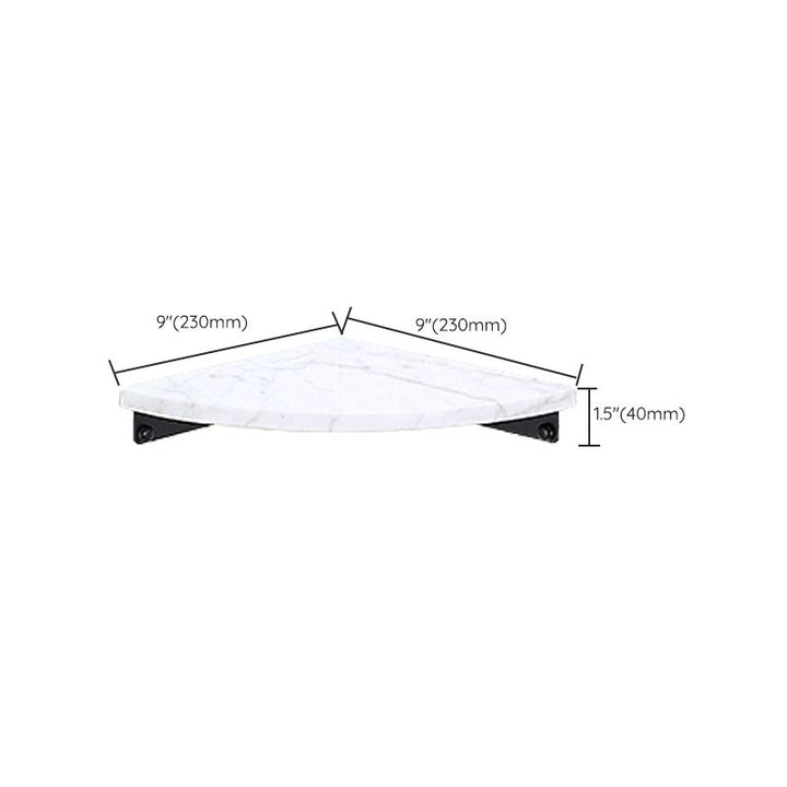 Lisslune | Matt Black Bathroom Accessory Set made of Metal & Marble with Bath Shelf/Towel Holder