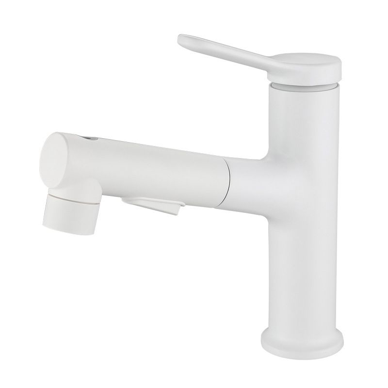Lisslune | Modern Extendable Sink Faucet Bathroom Faucet Brass 1 Handle Sink Faucet with Water Hose
