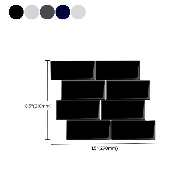 Lisslune | Peel and Stick Tiles Rectangle PVC Waterproof Peel and Stick Tiles Subway 10-Pack