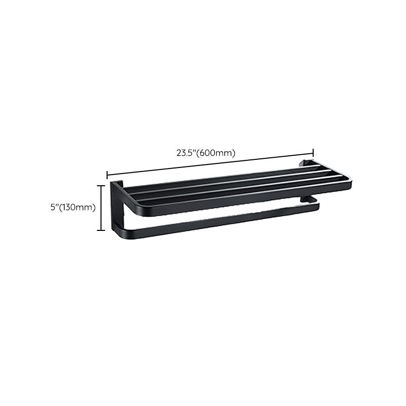 Lisslune | Modern Bathroom Hardware Set Bath Shelf Towel Bar Black Bath Hardware Set