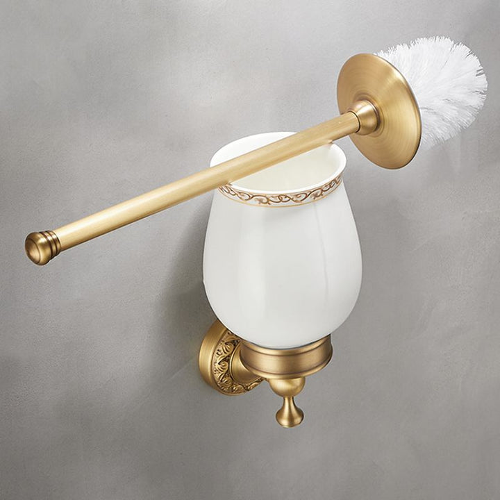 Lisslune | Modern Bathroom Accessory Set Paper Holder Bathroom Shelf Gold Bathroom Fittings Set