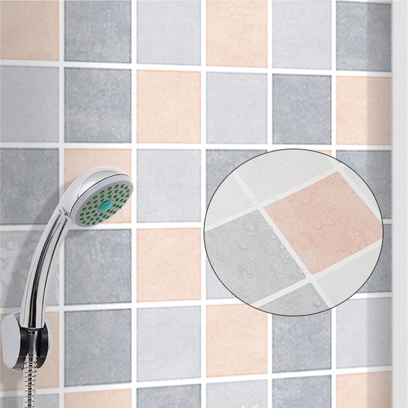 Lisslune | Grid Mosaic Peel & Stick Tiles Scratch-resistant Wallpaper for Bathroom Back Wall