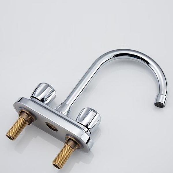 Lisslune | Modern Style Bathroom Faucet Double Handle Faucet Swivel Spout Faucet