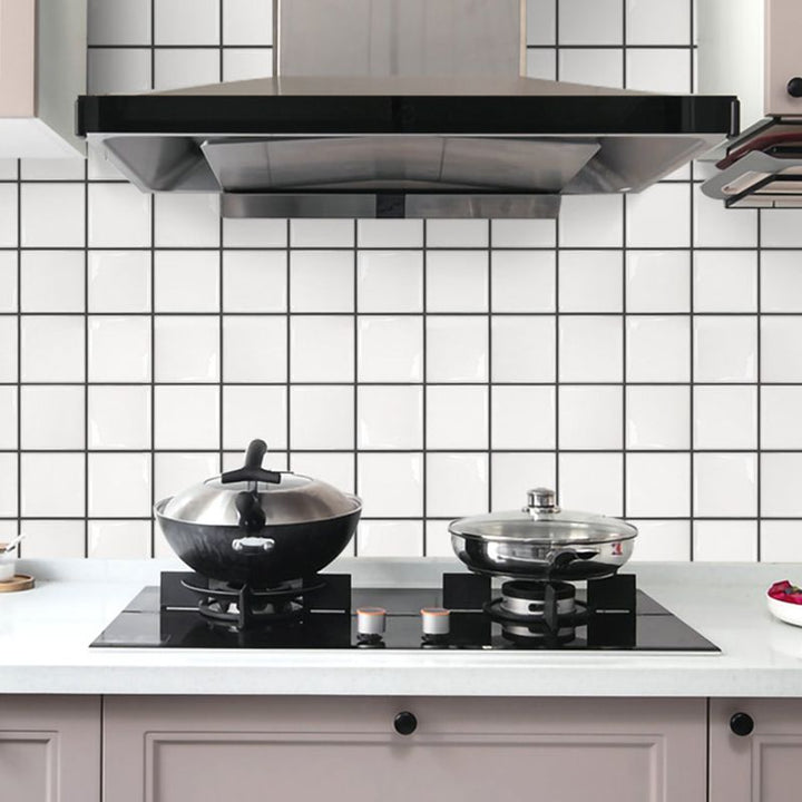 Lisslune | Plastic Peel and Stick Wall Tiles 3D Square Peel and Stick Backing