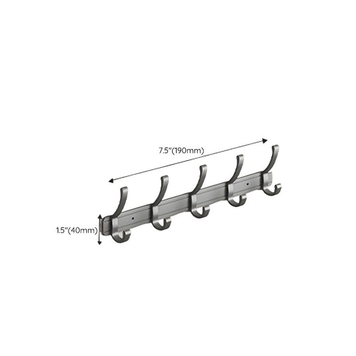 Lisslune | Modern gray aluminum bathroom accessories set