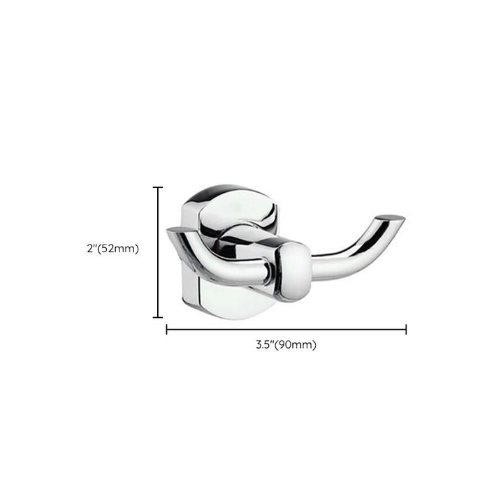 Lisslune | Polished Chrome Modern Bathroom Accessory Set Silver Towel Holder/Bath Shelf