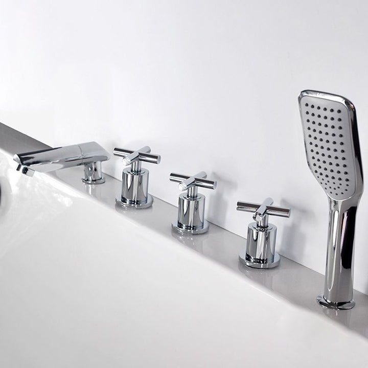 Lisslune | Contemporary Style Bathroom Faucet Metal Deck Mounted Bathroom Faucet