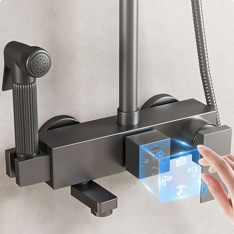 Lisslune | Modern shower accessories push-button shower head wall-mounted shower combination