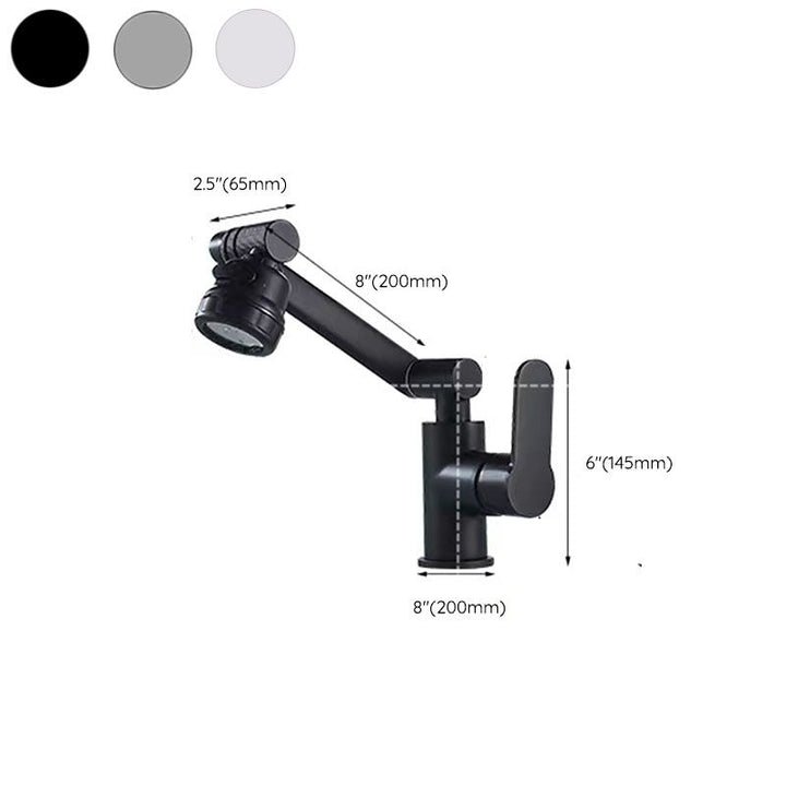 Lisslune | Modern Sink Faucet Stainless Steel Lever Handle Low Arc Sink Faucet