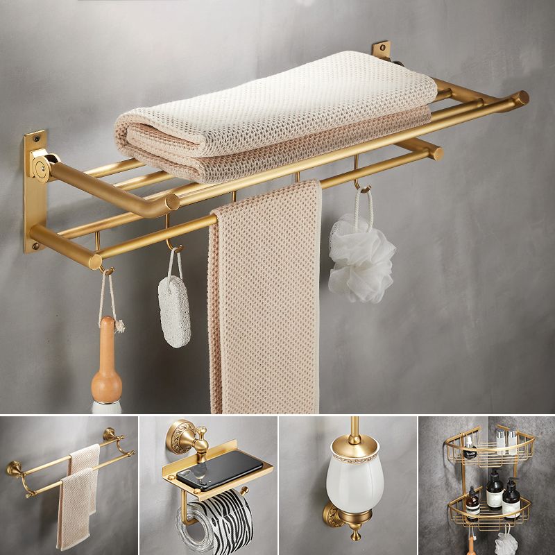 Lisslune | Modern Bathroom Accessory Set Paper Holder Bathroom Shelf Gold Bathroom Fittings Set