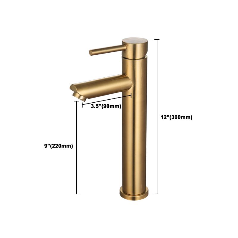 Lisslune | 1-Handle Gold Nickel Wide-Running Faucet Single Hole Lever Sink Faucet with Drain